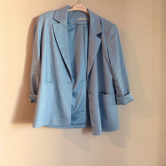 Alice + Olivia Linen Blazer - Picture 6 of 8